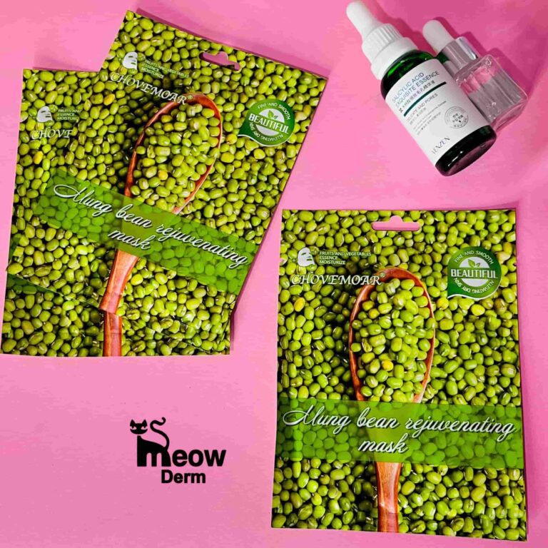 ماسک ورقه ای مغذی ضدجوش و روشن کننده گیاه ماش CHOVEMOAR